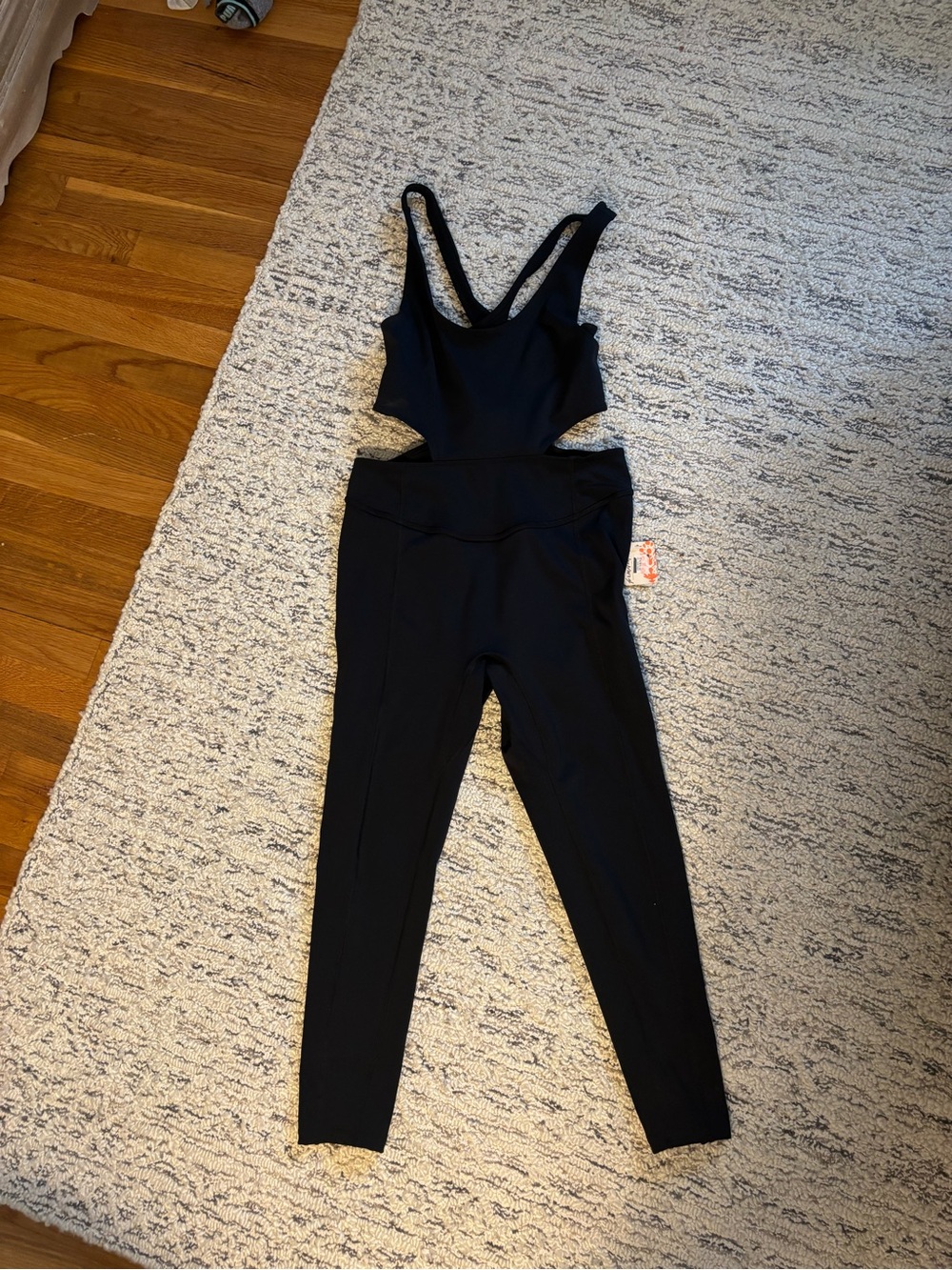 FP Movement by Free People Black Cutout Jumpsuit with High Waist